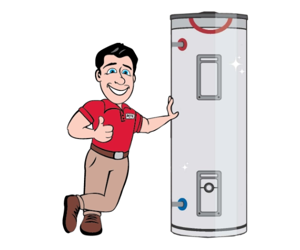 Pete and hot water cylinder