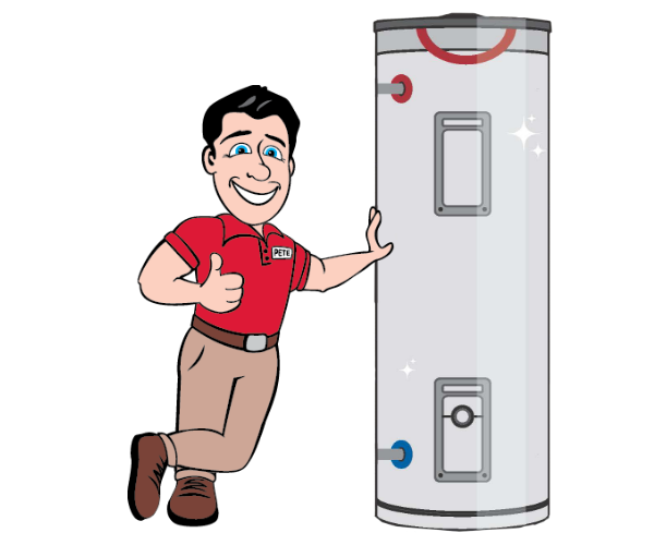 Pete and hot water cylinder