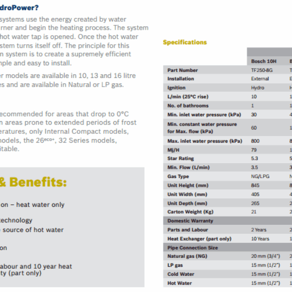 Bosch External HydroPower 16H