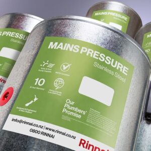 Rinnai Stainless Steel Mains Pressure Indoor Hot Water Cylinder 135L Standard MRT