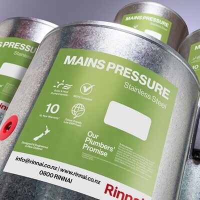 Rinnai Stainless Steel Mains Pressure Indoor Hot Water Cylinder 180L Standard MRT