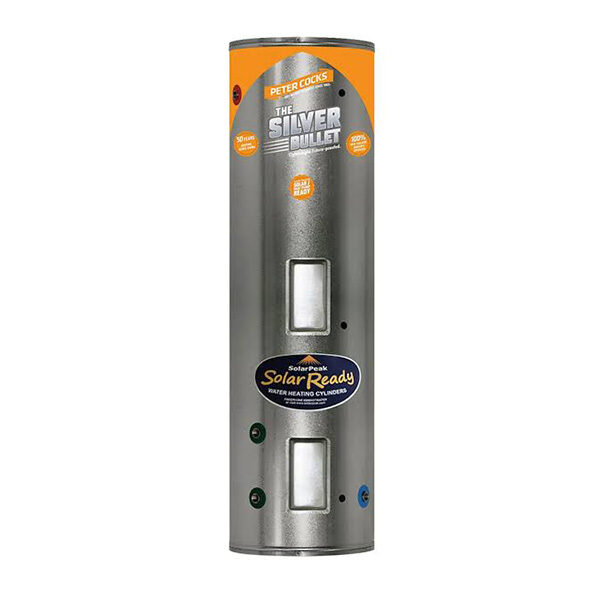 Peter Cocks Hot Water Cylinder Mains Pressure Stainless Steel Mid Coil Left Hand Wetback 250L 3kW 560 × 1725mm